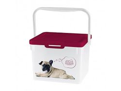 Контейнер для корма Lucky Pet 5.3l, собаки, бордовый
