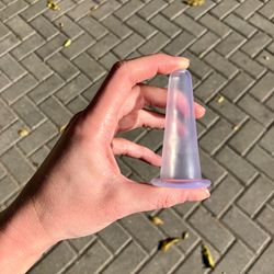 Банка силиконовая массажная (мини, для лица) 4х8 см (7459)