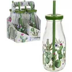 cumpără Sticlă apă Excellent Houseware 41417 Набор 4шт, 330ml, подставка în Chișinău 