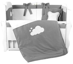 купить Детское постельное белье PernaMea Set lenjerie 8 piese Satin Urs Gri (PM.101608/1) в Кишинёве 