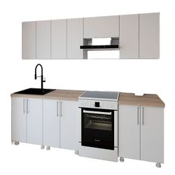 cumpără Mobilă pentru bucatarie Smartex (30019) K1 240cm Alb în Chișinău 