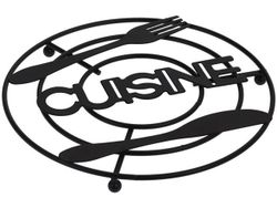 Подставка под горячее металл D20сm "Cuisine", черная