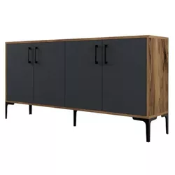 cumpără Casetieră Trendy Kiev 160, Nuc, Antracit 160x78x35cm în Chișinău 