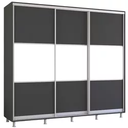 cumpără Dulap Mobildor-Lux Aron uși glisante din PAL orizontal (240x60x240H cm) Anthracite în Chișinău 