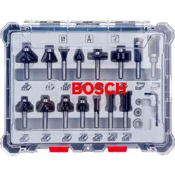 купить Набор головок, бит, насадок Bosch 2607017472 Set de freze 15buc 8mm в Кишинёве 