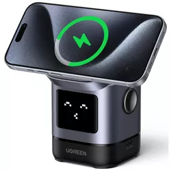 купить Зарядное устройство беспроводное Ugreen 45775 Uno Series 2-in-1 25W QI2, Black в Кишинёве 