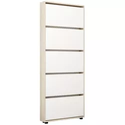купить Полка для обуви Mobildor-Lux Leo Slim 50x16x203H cm Sonoma/White в Кишинёве 