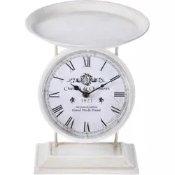 купить Часы Holland 26392 Часы настольные винтаж 31x27x10cm, металл, белый в Кишинёве 