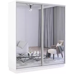 купить Шкаф Mobildor-Lux Fox uși glisante din oglinzi (170x60x220H cm) Alb в Кишинёве 