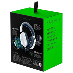 Gaming Headset Razer BlackShark V2 X, 50mm drivers, 12-28kHz, 32 Ohm, 100db, 240g, 1.3m,3.5mm, White