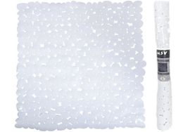 Коврик для душа 53X53cm MSV "Галька" белый, PVC