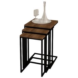 купить Журнальный столик Trendy Pino (3 bucăți) (GTR000929) в Кишинёве 
