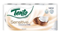 Туалетная бумага TENTO 3 слоя 18м*8 Sensitive