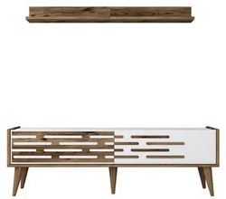 купить Тумба напольная для TV Trendy Valensiya 140, Nuc, alb в Кишинёве 