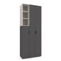 cumpără Dulap Nex Home A003L cu usi batante, 900x420x2300mm, Anthracite/Cashmere în Chișinău 