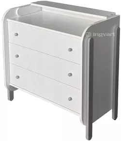 купить Комод-пеленатор Ingvart 98514542-5 Nika Alb/Grey в Кишинёве 