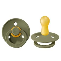 Пустышка латексная BIBS Colour (0-6 мес) Olive