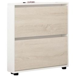 купить Полка для обуви Mobildor-Lux Leo Slim 100x16x86H cm White/Sonoma в Кишинёве 