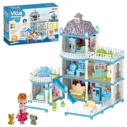 купить Домик для кукол Essa 556-79 Vila Visurilor + accesorii cu iluminare de noapte, 192elem в Кишинёве 