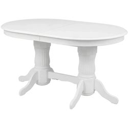 купить Стол Fabrik Home Elegance овальный 1600-2800x770x1000 Белый (раскладной) в Кишинёве 