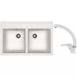 купить Мойка кухонная со смесителем Dr.Gans Astra 780 + SanDonna F 1069 gri в Кишинёве 