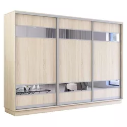 купить Шкаф Mobildor-Lux Fox uși glisante din PAL cu elemente din oglindă (310x60x210H cm) Sonoma в Кишинёве 