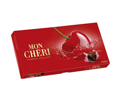 Praline de ciocolată cu cireşe şi lichior Mon Cheri, 157 gr.