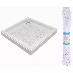 купить Коврик для ванной Tendance 55818 Covoras pentru dus 50x50cm Bubbles, alb, PVC в Кишинёве 