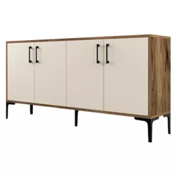 cumpără Casetieră Trendy Kiev, Nuc, Smantana 180x78x35cm în Chișinău 