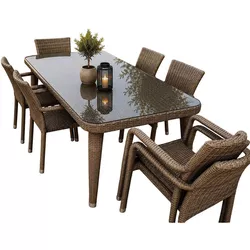cumpără Mobilier pentru grădină SunYard Set Talya, 554 cafeniu, 8 fotolii (fara perne) în Chișinău 