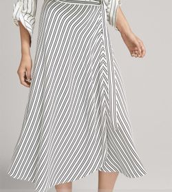 Юбка Massimo Dutti Белый в полоску 5206/857