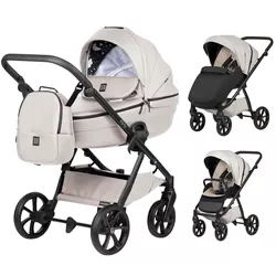 купить Детская коляска Tutis Carucior 2in1 UNO 6+ LEATHER Latte 151 (1602151) в Кишинёве 