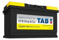 купить Автомобильный аккумулятор TAB EFB Stop&Go 80Ah 800EN 315x175x190 -/+ (58088) в Кишинёве 