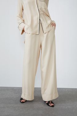Брюки ZARA Бежевый 4661/256/712