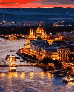 PN4370 Картина по номерам Artissimo Budabest, 5 *, 22 цветов, 40x50 см