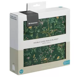 cumpără Accesoriu pentru înfășat Kikka Boo 31103010102 Paturica in 2 straturi de muselina Secret Garden Green, 100x100cm în Chișinău 