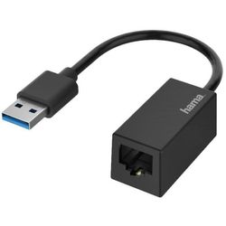 купить Переходник для IT Hama 200325 Network Adapter, USB Plug - LAN/Ethernet Socket, Gigabit Ethernet в Кишинёве 