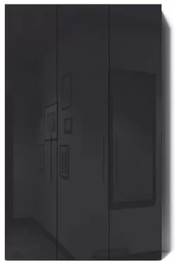 купить Шкаф Fabrik Home Hardy 3 двери (антрацит глянец/ МДФ) в Кишинёве 
