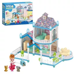 купить Домик для кукол Essa 556-80A Vila Visurilor + accesorii, cu iluminare de noapte, 120elem в Кишинёве 