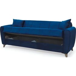 купить Диван Trendy Paris, extensibila cu lada de depozitare, 215x80x80cm, Albastru в Кишинёве 