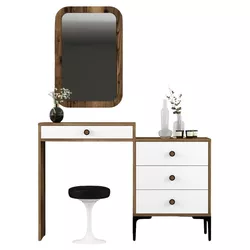 купить Туалетный столик Trendy Lizbon 544-Nuc, Alb 124x84x40cm в Кишинёве 