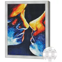 cumpără Tablou pe numere Art Gallery QB206576 Mozaic cu diamante patrate 40x50cm Sarut în Chișinău 