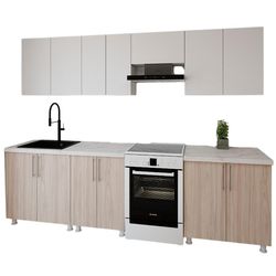 купить Мебель для кухни Smartex (30033) K1 280cm Alb+Stejar Deschis в Кишинёве 