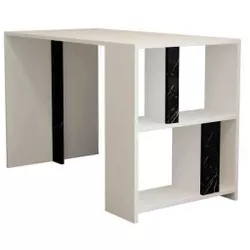 купить Офисный стол Trendy Lima, marmura alba, neagra 120x75x60cm в Кишинёве 