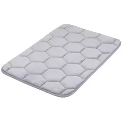 cumpără Covoraș de baie Bisk 07054, matase, gri, 40x60 în Chișinău 