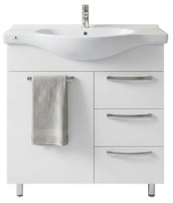 cumpără Dulap pentru lavoar Mashtab 11338 Agat cu 3 sertare 75cm Alb în Chișinău 