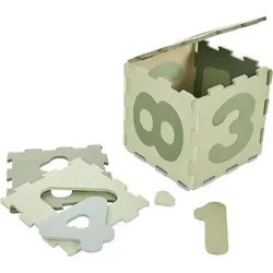 купить Коврик игровой Premaman PJQFOP-CCC-UNQ Covoras-puzzle cu cifre Verde, 10 piese в Кишинёве 