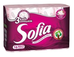 Туалетная бумага SOFIA 3 слоя 18.2м*16 Aroma roz