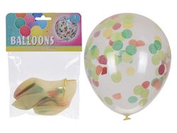 Set baloane 3buc, 30cm, sidef "Confetti"