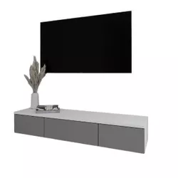 cumpără Comodă TV Smartex (16567) Т10 120 TV-Навесная Alb+Grafit în Chișinău 